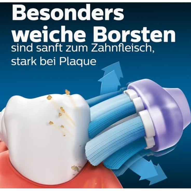 Philips Sonicare HX9054/33 Aufsteckbürste Premium GumCare, 7x gesünderes Zahnfleisch, RFID-Chip, 4er-Pack, Schwarz – Bild 3