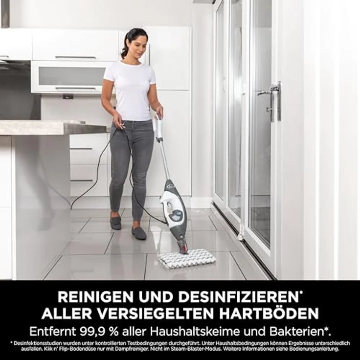 Shark Boden- & Hand-Dampfreiniger S6005EU Dampfmopp Weiß Grau Multi-Funktionsgerät – Bild 4