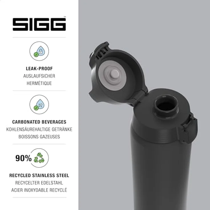 SIGG Trinkflasche Shield One Black 0,75L, schwarz – Bild 3