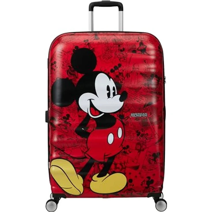 American Tourister Wavebreaker Disney FL - Spinner L, Koffer, 77 cm, 96 L, Mehrfarbig (Mickey Comics Red) - Robuste ABS-Konstruktion, TSA-Schloss, recycelte PET-Innenausstattung – Bild 2