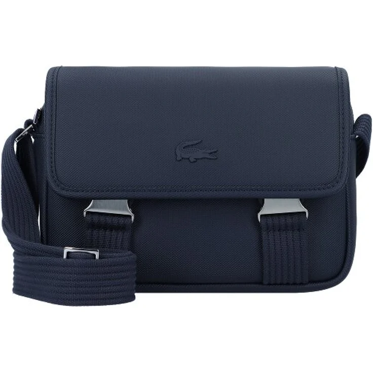 Lacoste Men's Classic Umhängetasche, 23 cm, blau, 100% Polyurethan, 23 x 8 x 17 cm