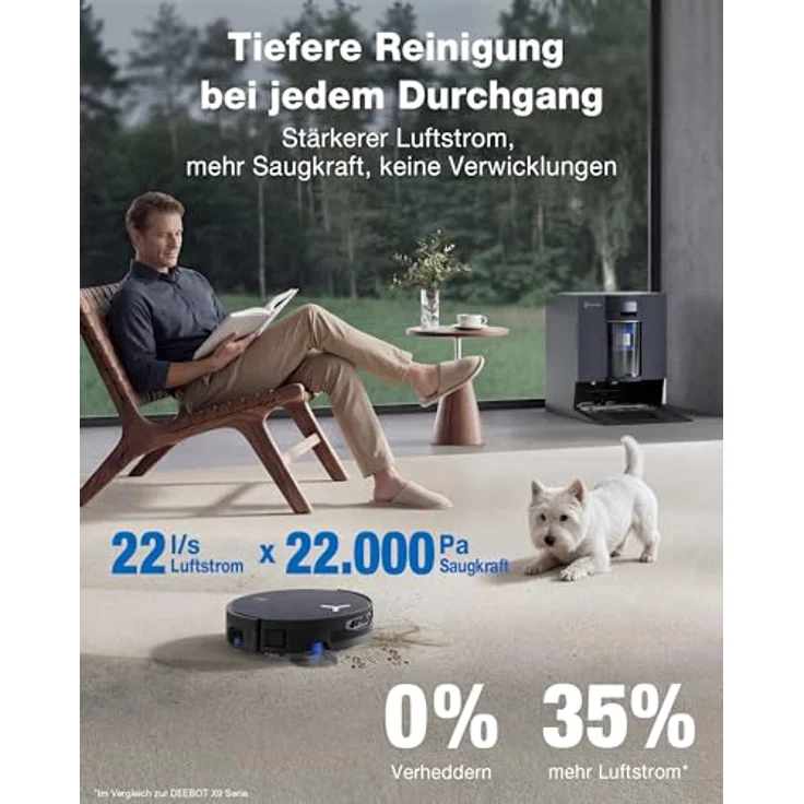 ECOVACS X12 OMNICYCLONE Saugroboter mit Wischfunktion, 22.000 Pa, FocusJet-System, OZMO ROLLER 3.0, PureCyclone 2.0, Silberschwarz – Bild 4