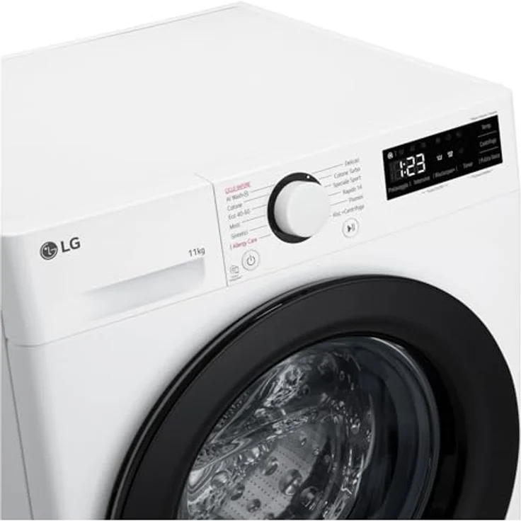 LG AI DD F4R3011NSWB Waschmaschine Frontlader, 11 kg, 1400 U/min, AIWash, Dampfwäsche, Direct Drive, Smart Diagnosis, freistehend, Weiß, 60 x 85 x 56,5 cm – Bild 4