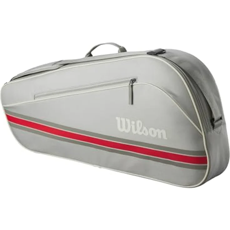 Wilson Sporttasche 3PK TEAM RACKET BAG 2025, geräumige Tennistasche für bis zu 3 Schläger, strapazierfähig und stilvoll, Oats – Bild 2