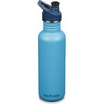Klean Kanteen Classic 800 ml Edelstahl Trinkflasche mit Sport Cap, nachhaltige Weithals Wasserflasche, leichtes Design