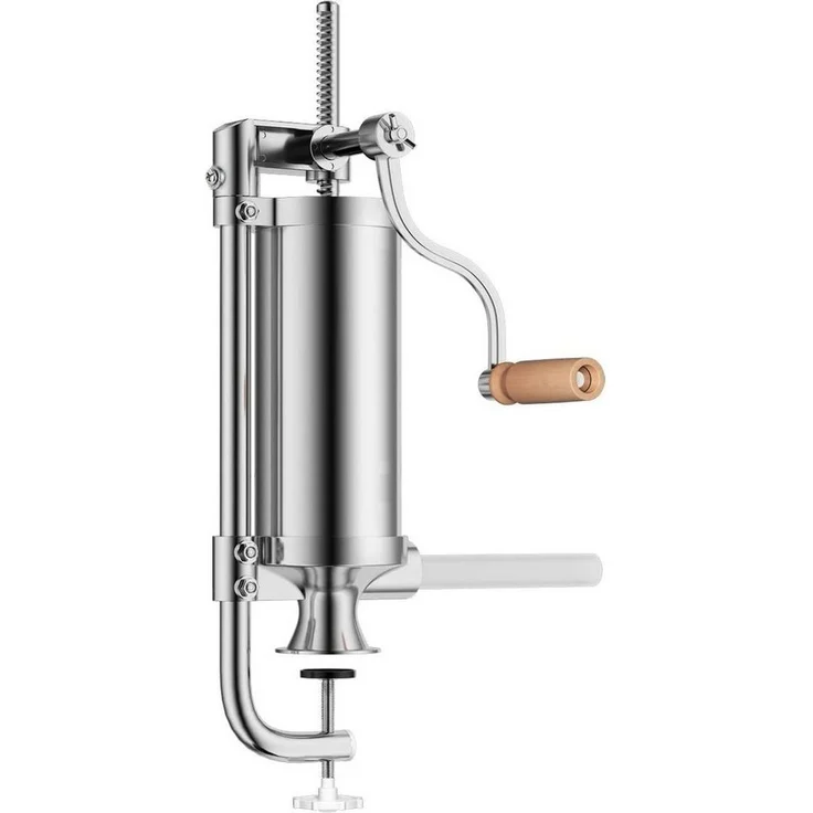 COSTWAY Wurstfüllaufsatz 3L Wurstfüller Wurstfüllmaschine mit 4 Füllrohren, Aluminium/Kunststoff, silber – Bild 1