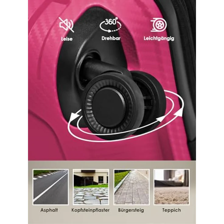 Smartbox Edition 01, Kabinentrolley mit 4 Rollen, Laptopfach, 55 cm, pink – Bild 8