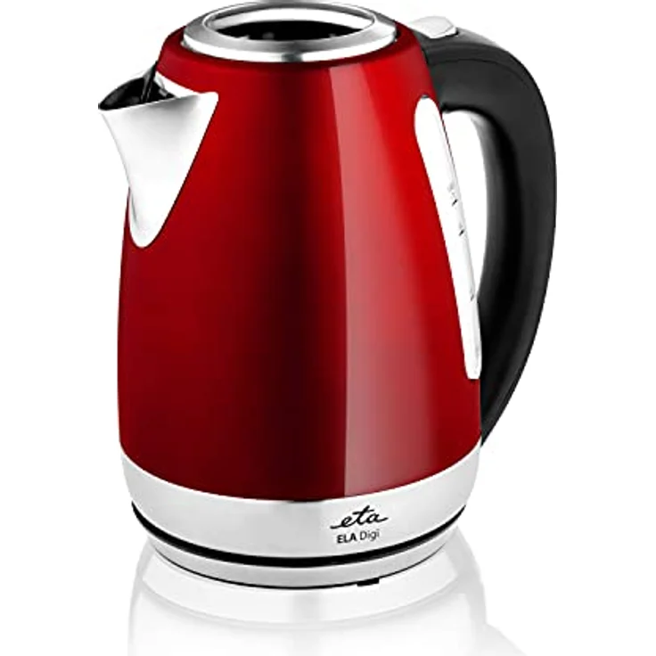 ETA Wasserkocher Edelstahl Ela Digi mit Temperatureinstellung - 1,7L, 2100W, 40-100°C, Rot – Bild 1