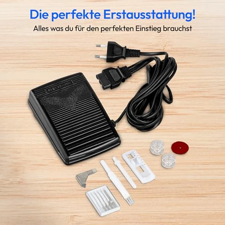 Medion® Freiarm-Nähmaschine MD 11179, 12 Stichmuster, 4 Schritte Knopfloch, LED Nählicht, Integrierter Fadenschneider, Weiß – Bild 4