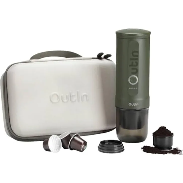 OutIn Nano Espressomaschine Waldgrün, Siebträgermaschine, Grün