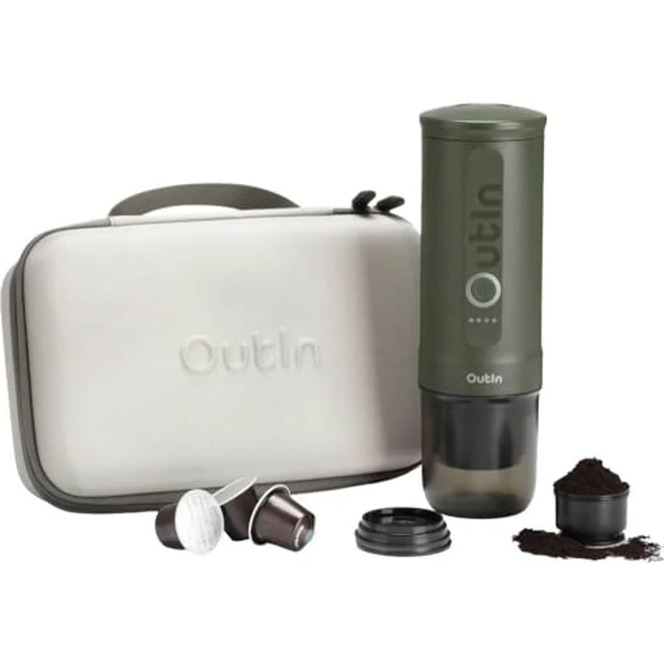 OutIn Nano Espressomaschine Waldgrün, Siebträgermaschine, Grün