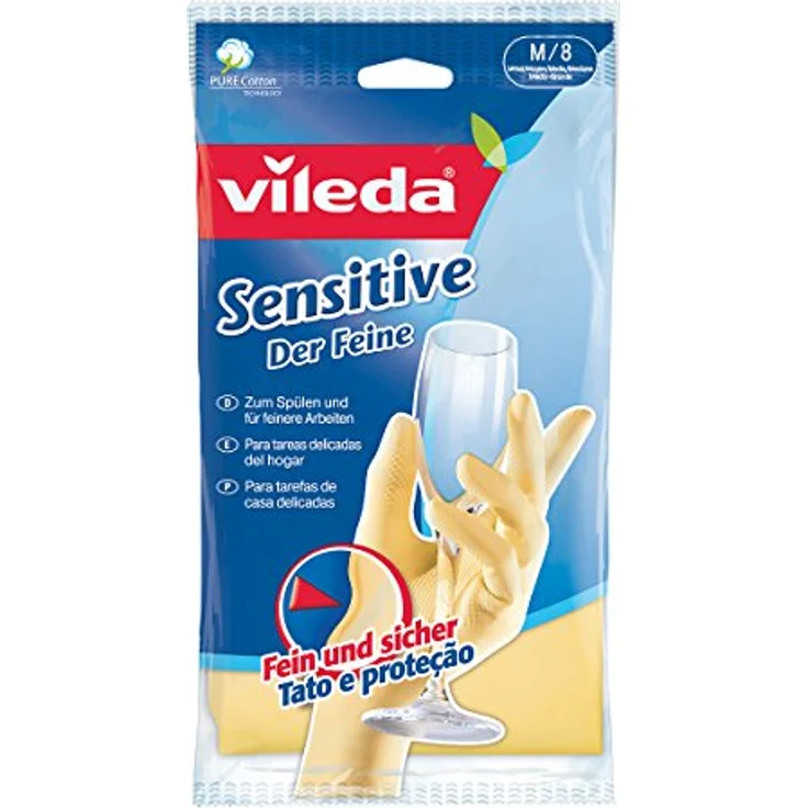 Vileda Der Feine Sensitive Gummihandschuh für maximales Tastempfinden, Größe M, 1 Paar – Bild 2