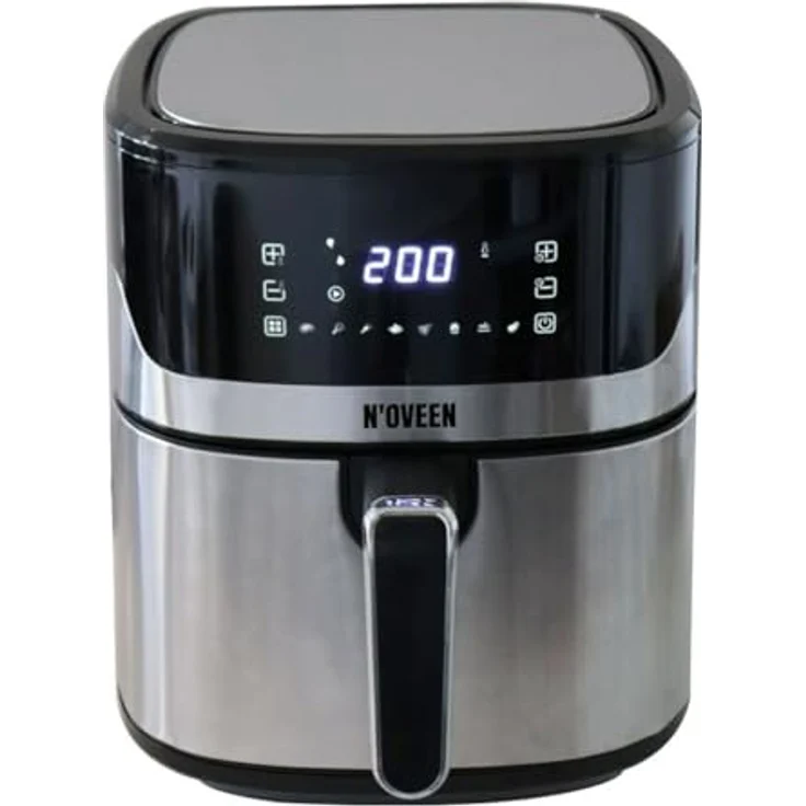 N'OVEEN N'oveen Fritteuse ohne Öl, AF550, Schwarz, 1600 W, 6,5 l - Hochwertige Abmessungen, langlebig, flexible Gestaltung – Bild 1