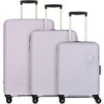 American Tourister Liftoff Kofferset 3-teilig, 4 Rollen, Dehnfalte, lila, Polypropylen, 47 cm x 31 cm x 77 cm