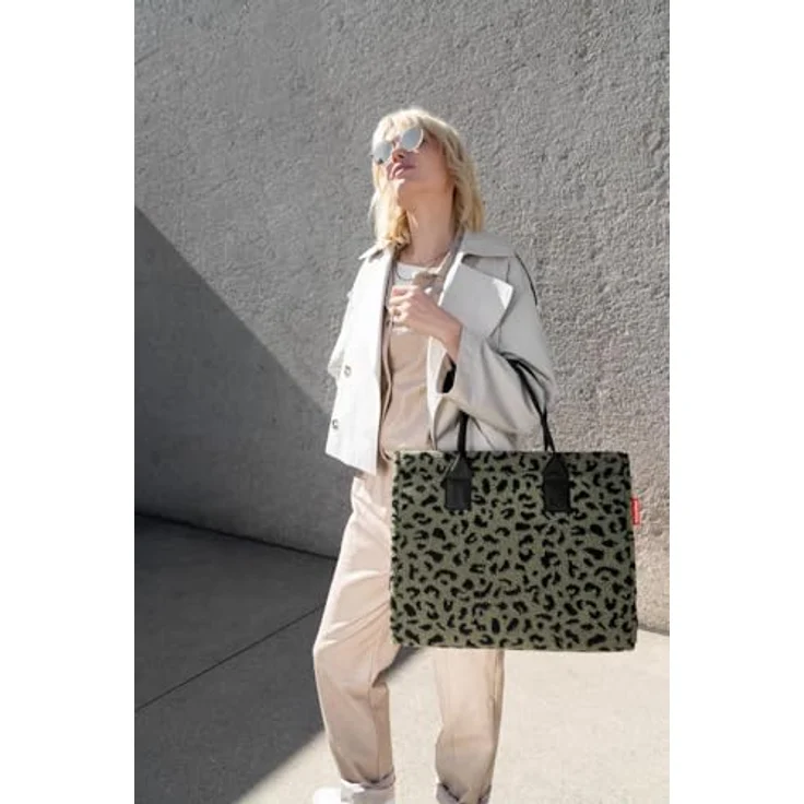 Reisenthel Shopper, Dunkelgrün, Einkaufstasche mit großem Hauptfach, 14 L, 42x35x17 cm – Bild 9