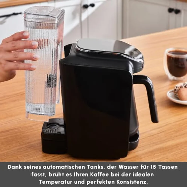 Karaca Hatır Aqua, Automatische Türkische Kaffeemaschine mit Wassertank, 735 W, 5 Tassen Kapazität, Schwarz – Bild 6