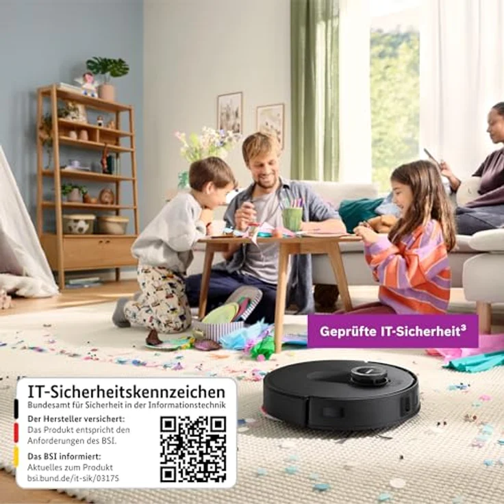 BOSCH Saugroboter Spotless Max BCRDW3B, 11.000 Pa Saugkraft, rotierende Wischpads, 70°C Selbstreinigung, Absaugstation, Carbon Bürste – Bild 12