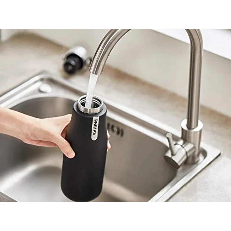 Philips Filtre Wasserfilter mit Smart UV-C LED-Technologie, tragbares Wasserreinigungsgerät, schwarz – Bild 8