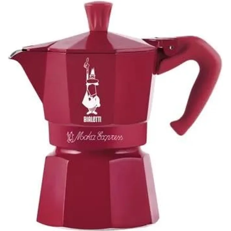 BIALETTI Espressokocher, rote Farbausführung aus hochwertigem Material