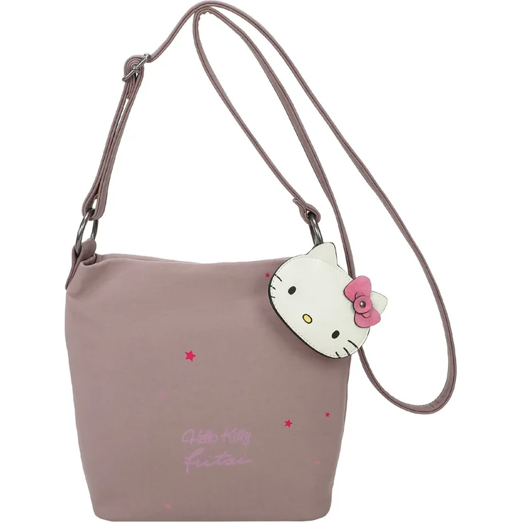 Fritzi aus Preußen Umhängetasche Hello Kitty fritzi Cross Sky Stars, Nylon - Süße Umhängetasche mit Hello Kitty Anhänger, verstellbarem Umhänge Riemen – Bild 1