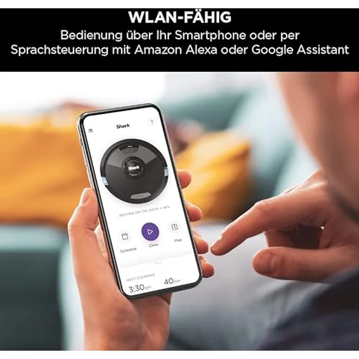 Shark AI Ultra 2-in-1 Saugroboter Self-Empty [RV2600WSEU]bis zu 110 Minuten Laufzeit, Ultraschall-Wischen, Absaugstation, Matryx Clean Navigation, Selbstreinigende Bürstelrolle, Wi-Fi App – Bild 4