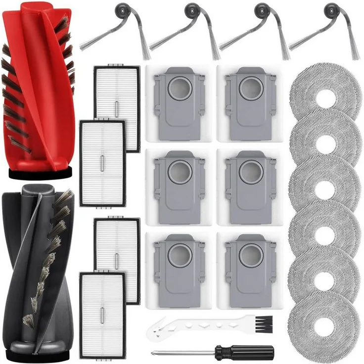 FELIXLEO Staubsaugerzubehörtasche für Roborock Saros 10R 20 Qrevo Curv Pro, passgenaues Zubehörset für optimale Wartung und Reinigung