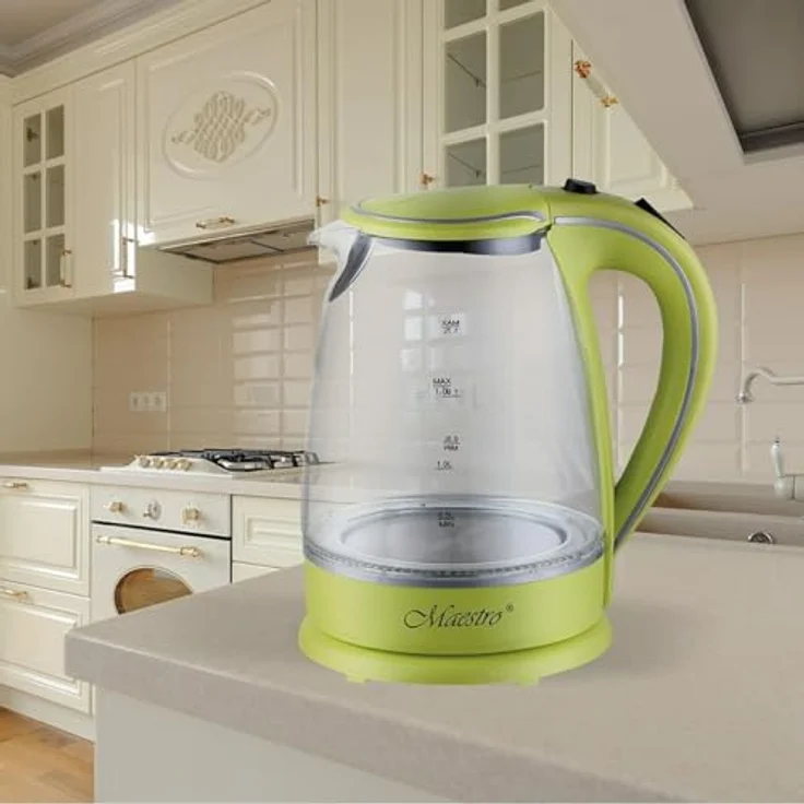 Feel Maestro Wasserkocher MR-064 Grün Transparent Glas 2000 W 1,7 l – Bild 3