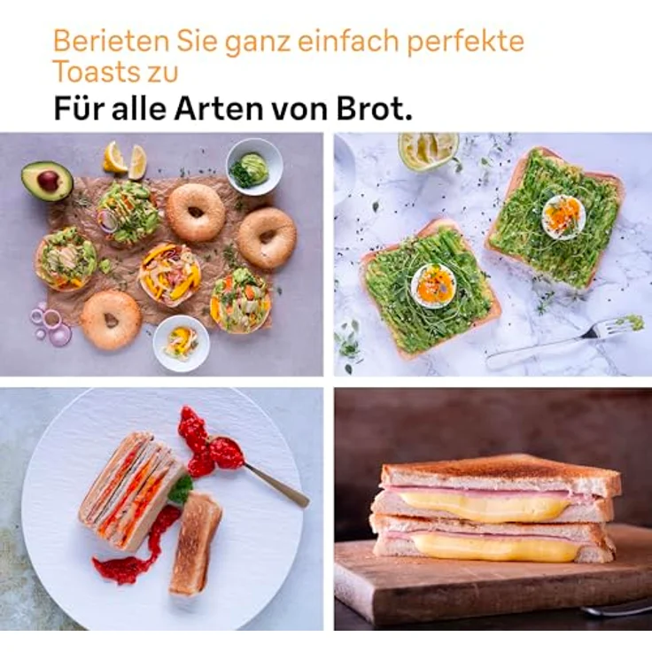 Braun HT1510BK-Schlitz-Toaster, 900 Watt, inkl. Brötchenaufsatz, automatisches Brötchenzentriersystem, schwarz, silber – Bild 4