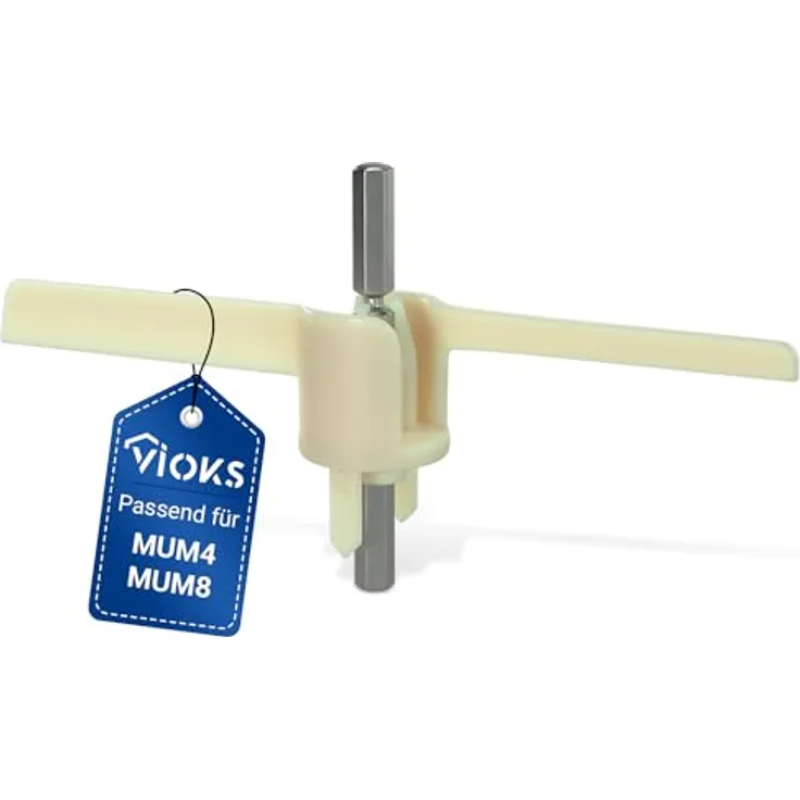 VIOKS Mitnehmer für Durchlaufschnitzler Ersatz für Bosch 00091027 MUM4 MUM8 MUZ8DS1 MUZ4DS2 MUZ4DS3 091027 Bosch Cookit Durchlaufschnitzler Flügel für Bosch Küchenmaschine Ersatzteile Zubehör