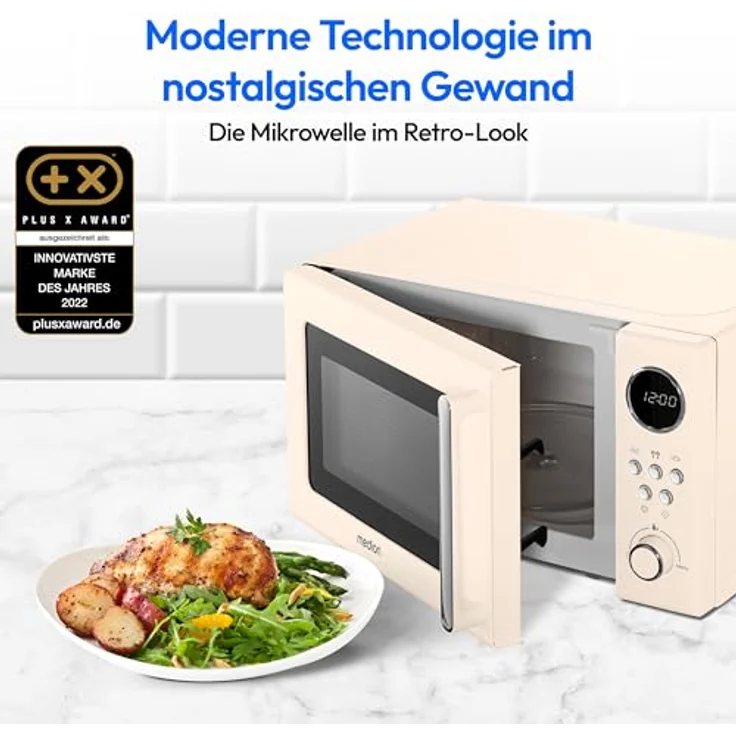 Medion® Mikrowelle MD 15000 beige, 20 l, im Retro-Design, 800 Watt, 5 Leistungsstufen – Bild 2