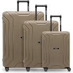 REDOLZ Hartschalen Koffer-Set 3-teilig ohne Reißverschluss | 3-Punkt-Verschluss-System | aus hochwertigem Polypropylen Material | 4-Doppelrollen & TSA-Schloss für Damen & Herren (Essentials 15)