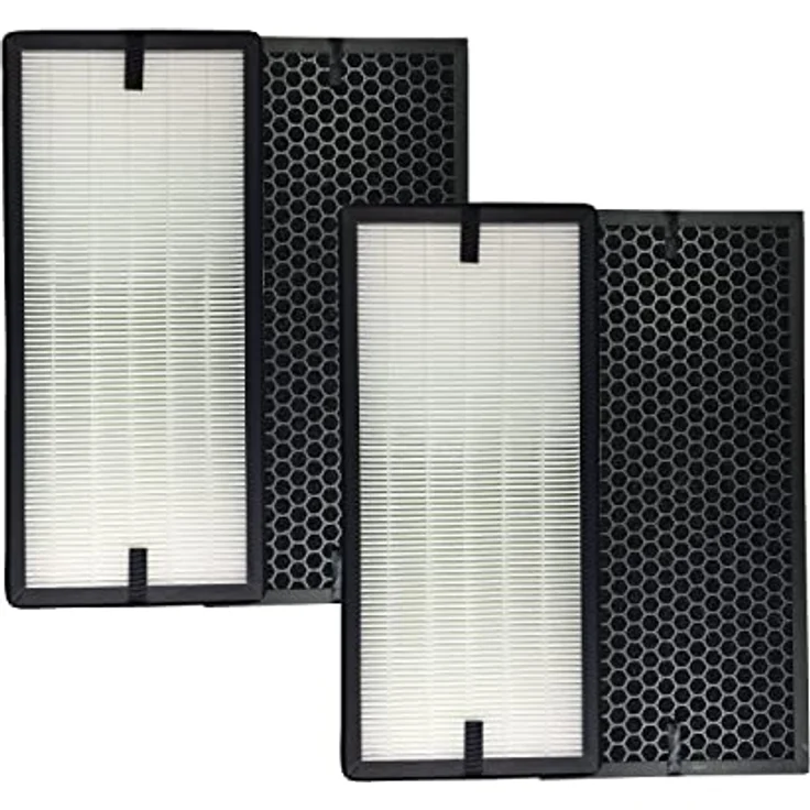 Comedes Filter-Set passend für Rowenta PU6010, PU6020, PU6015, PU6025, PU6040, PU6045, einsetzbar statt Filter Rowenta / Tefal XD6077F0 und XD6061F0, Luftreiniger Filter-Set mit HEPA-Element und Aktivkohlefilter - Preisvergleich – Bild 2
