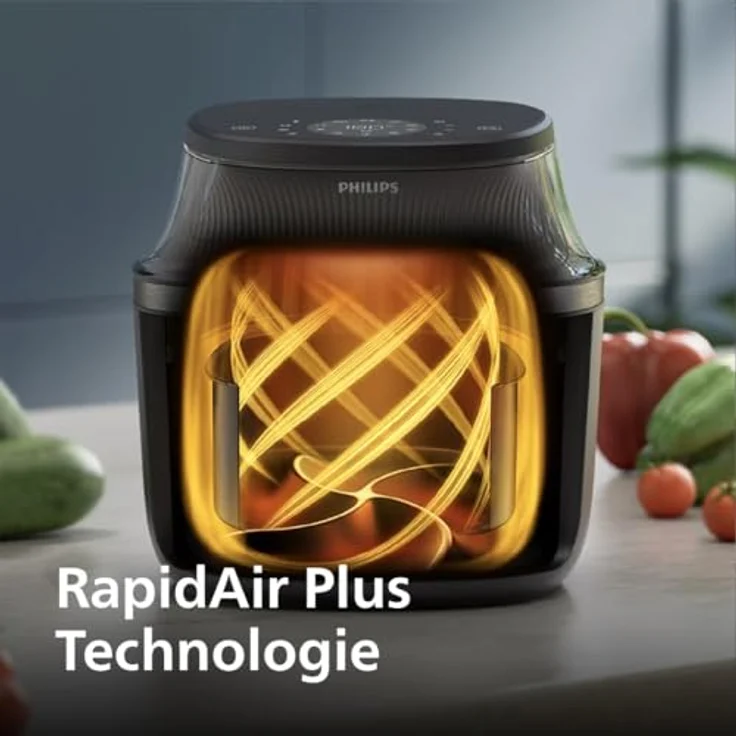 Philips Airfryer 3000 Series NA320/00, Heißluftfritteuse mit 4.2L, Sichtfenster, 16 Garmethoden, RapidAir Plus Technologie und Fat Removal – Bild 5