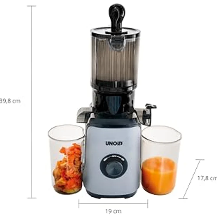 Unold 78275 Slow Juicer Sam, Entsafter mit 300W Motor, 110 mm Einfüllöffnung, Leicht zu Reinigen – Bild 4