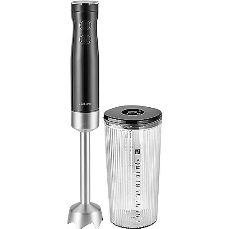 Zwilling Enfinigy Stabmixer inkl. Becher u Vakuumdeckel schwarz, Stabmixer, Schwarz – Bild 1