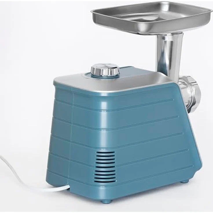 KVOTA Elektrischer Fleischwolf 1500 W max, 3 Lochscheiben (3/5/7 mm), Wurstaufsätze (13,5/19,5/22 mm) & Kibbeh-Aufsatz, Edelstahlgehäuse – Bild 6