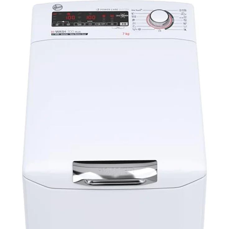 Hoover H-WASH 300 PRO H3TM47TAMC5/1-S Toplader Waschmaschine / 7 kg/Energieeffizienzklasse A/Inverter Motor/Power Care System/Slow Motion Öffnungsmechanismus, deutsche Bedienblende, weiß – Bild 2