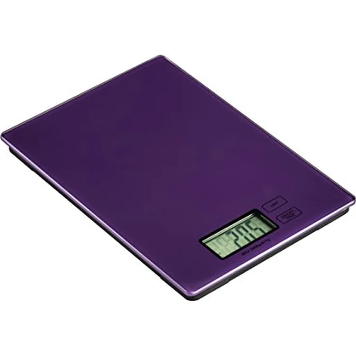 Premier Housewares Zing Kitchen Scale, Purple Glass, Electronic 5kg
