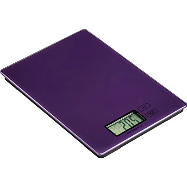 Premier Housewares Zing Kitchen Scale, Purple Glass, Electronic 5kg – Bild 1