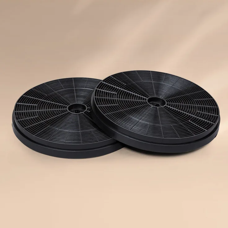 Klarstein Americana Purista, Aktivkohlefilter 2er-Set für Dunstabzugshauben, Ø 18 cm, Höhe 2 cm