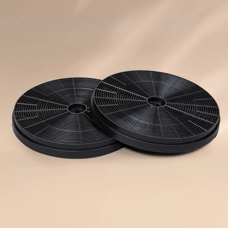 Klarstein Americana Purista, Aktivkohlefilter 2er-Set für Dunstabzugshauben, Ø 18 cm, Höhe 2 cm
