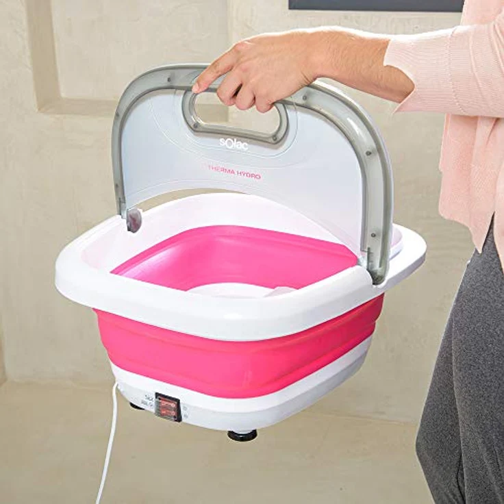 Solac, Massagegerät Therma Hydro ME7756, ergonomisch zusammenklappbar mit Hydromassage-Funktion für entspannende Fußbäder – Bild 5