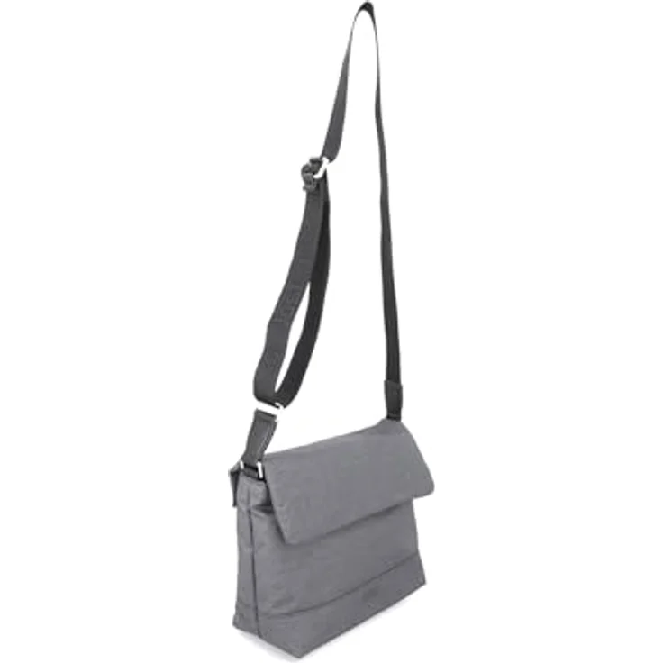 Jost Bodybag Bergen Shoulder Bag, praktische Umhängetasche aus pflegeleichtem Polyester, Grau, 27 x 12 x 23 cm – Bild 5