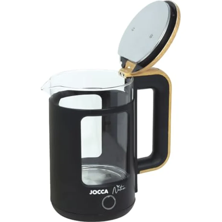 Jocca Wasserkocher 1,8 Liter Schwarz 360° Drehbare Basis Automatische Abschaltung Borosilikatglas – Bild 3