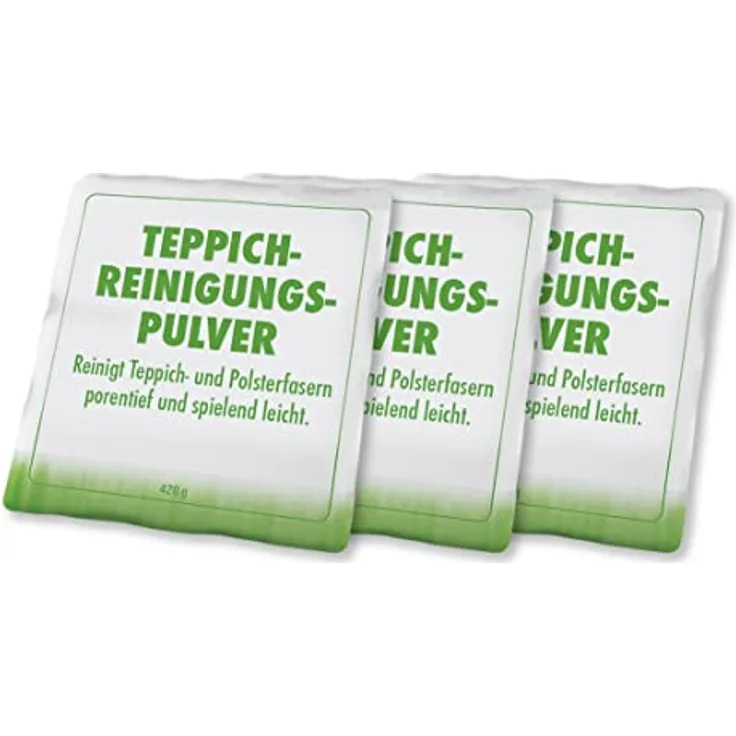 Maximex Teppich-Reinigungspulver 3er Set - 3er Set, für Teppiche und Polster, Chemische Zusammensetzung, 23.5 x 4 x 21.5 cm, Weiß