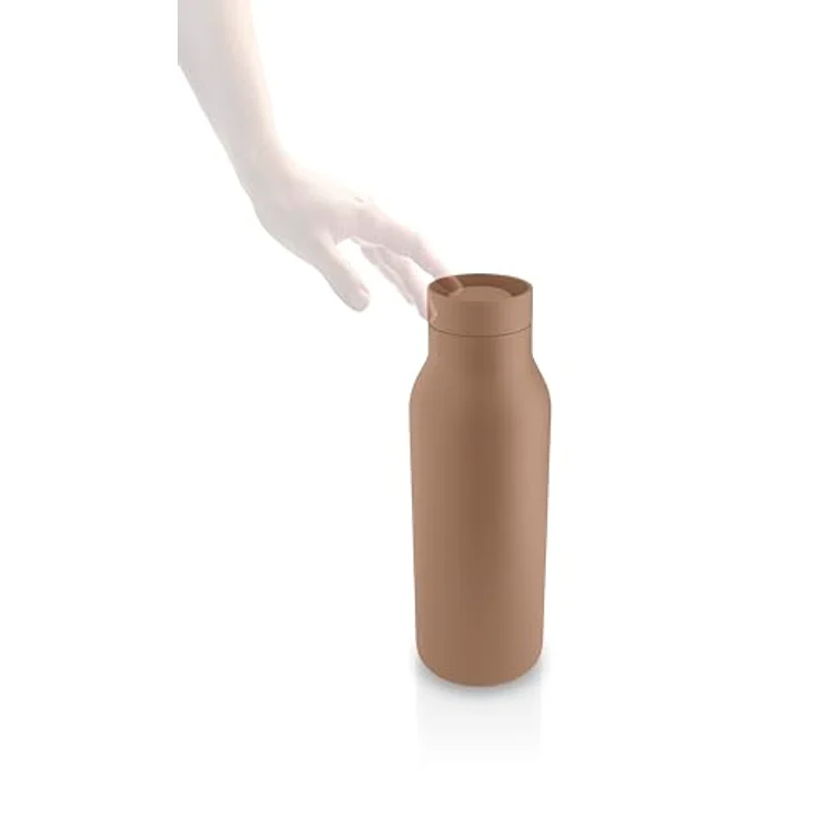 Eva Solo Urban Isolierflasche 0.5 Liter, Vakuumisolierung für kalte und warme Getränke, Mocca – Bild 2