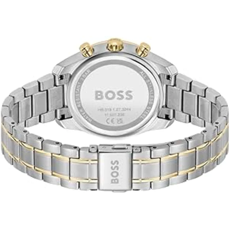 BOSS Multi Zifferblatt Quarz Uhr für Damen Kollektion Grand Tour Ladies mit Edelstahlarmband in Grüner Sonnenschliff-Optik – Bild 3