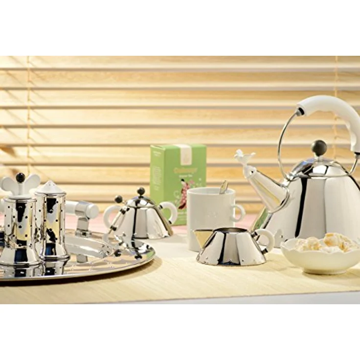 Alessi 9098 - Design Pfeffermühle mit Rippen, Edelstahl und Thermoplastisches Harz, Hellblau – Bild 3