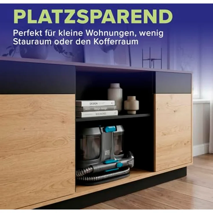 Lichterblitz Polster- & Teppichreiniger Kompakt, 3-in-1 Waschsauger mit 400 W, Nass-Trockensauger, 1,1 l Frischwassertank, selbstreinigend, leicht und tragbar – Bild 6