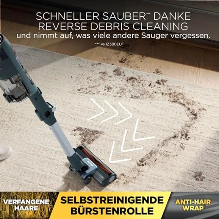 SHARK IA3246EUTBL PowerDetect Speed Luxe Collection Clean & Empty, Akku-Staubsauger mit selbstentleerender Ladestation, 350 Watt, blau – Bild 8